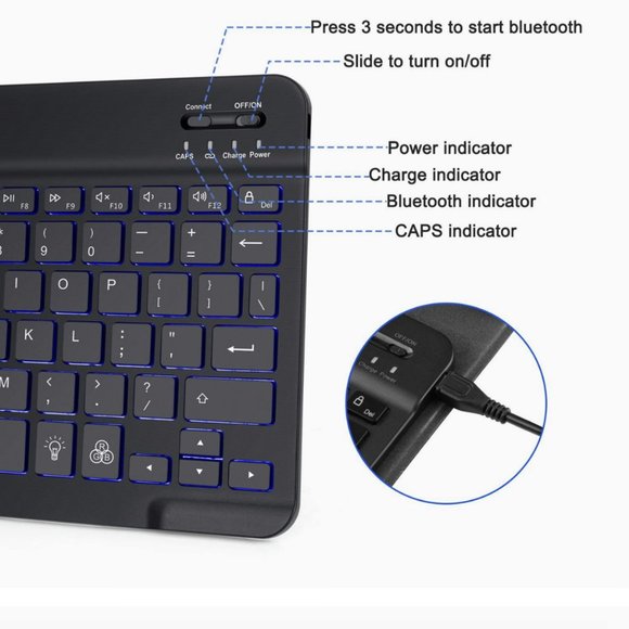 💰 5 FOR $40 / OMOTION IPAD KEYBOARD CASE MODEL KC002 (NEW) - Picture 7 of 15